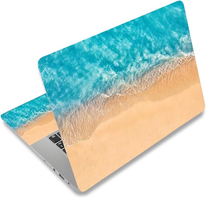 Lauspuck Laptop Notebook Skin Sticker Cover Decal, 12 13 13.3 14 15 15.4 15.6 inch Laptop Vinyl Skin Sticker Cover Art Protector Decal Universal, Beach - Image 1